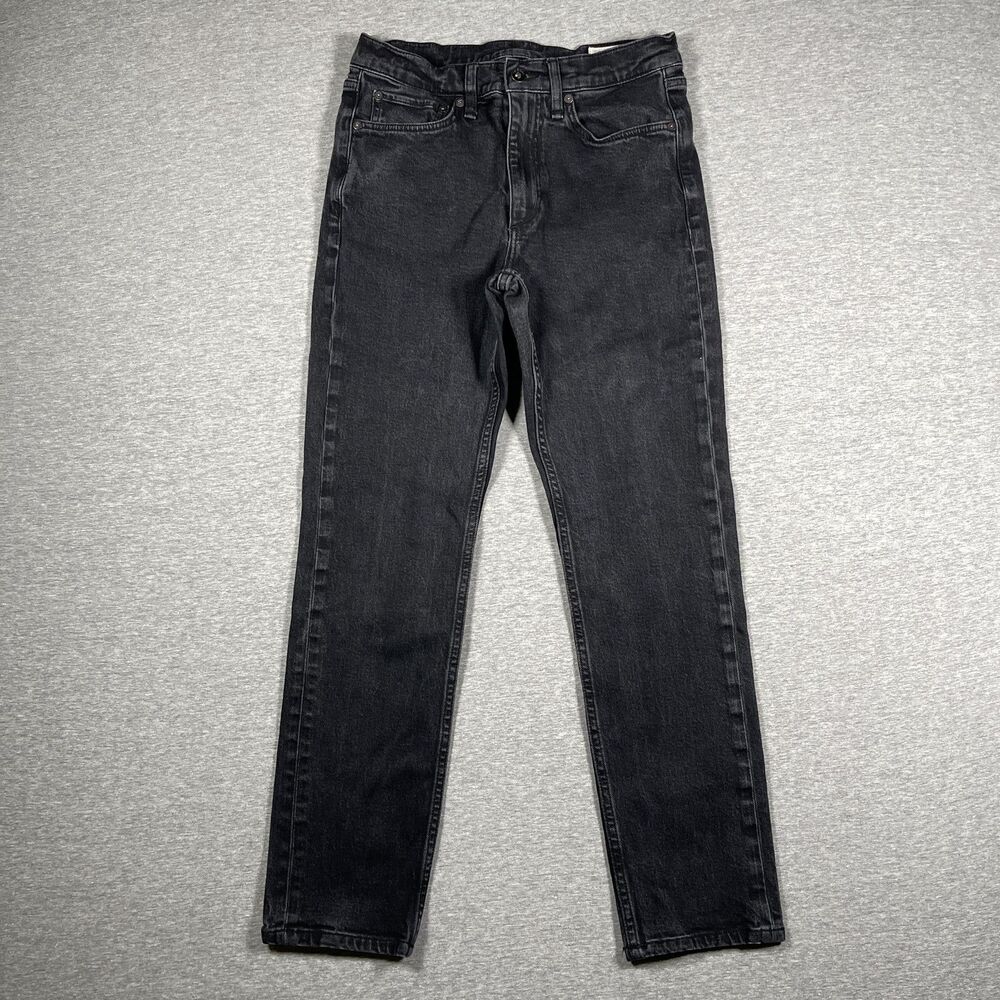 Rag & Bone Jeans Mens 30x32 Black Charcoal Wash Skinny Fit 2 Slim Zip Fly